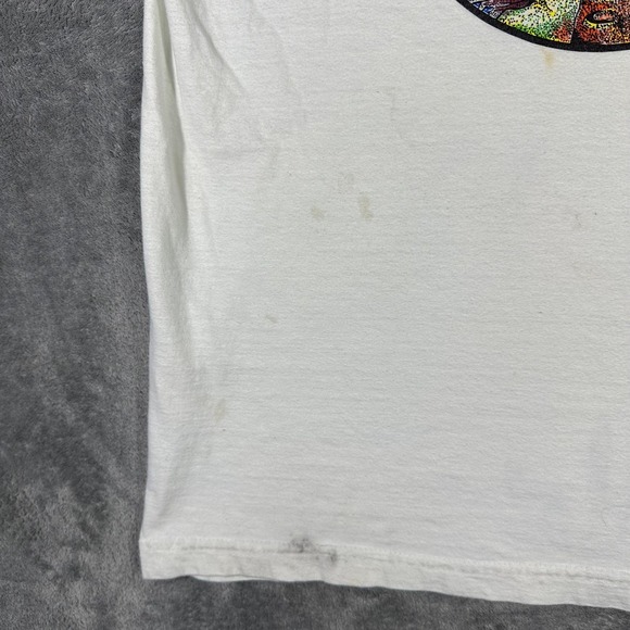 VTG Champ Sports Wear Graphic T-Shirt Mens Large White Dive Dominica Scuba - Picture 7 of 8